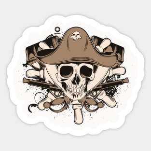 skull pirate Sticker